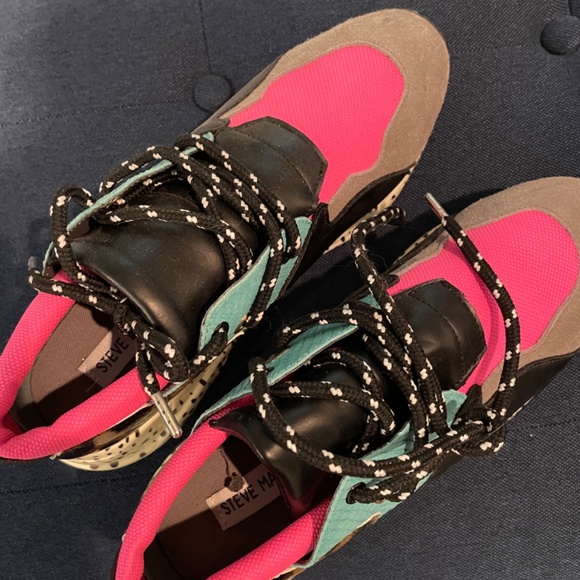 STEVE MADDEN “Cliff” Bright Multi Platform SNEAKER 9.5 - Picture 2 of 3